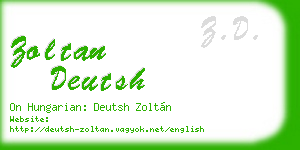 zoltan deutsh business card