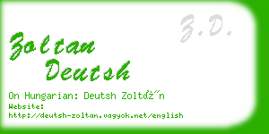 zoltan deutsh business card